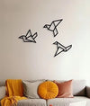 Metal Wall Decor and Art, Origami Birds, Metal Design on Wall, metal Art Decor Home Office Decoration Living Room Decor